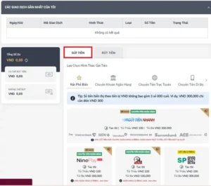Nạp tiền và rút tiền tại M88